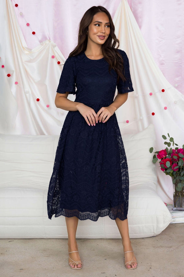 The Karline Modest Lace Dress