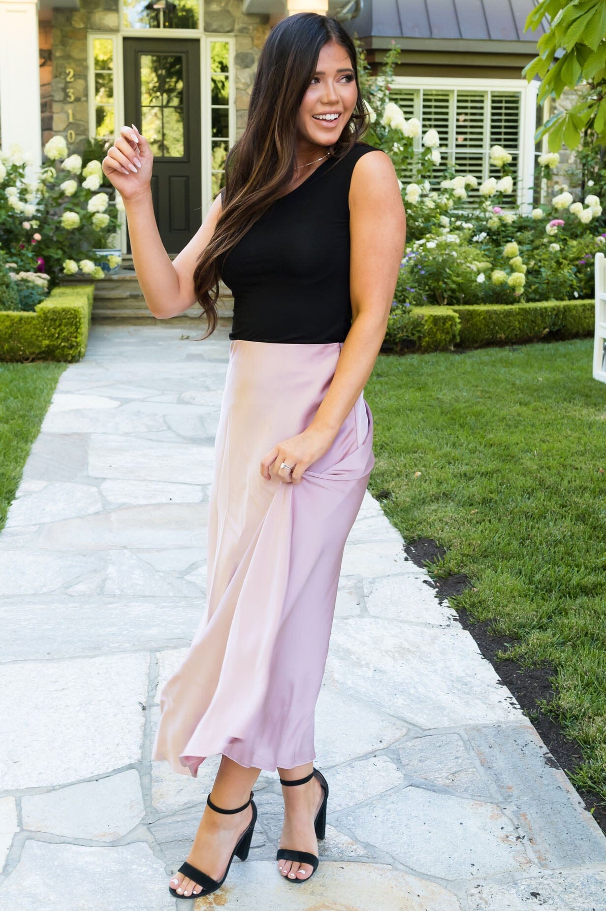 Just A Dream Away Modest Satin Skirt Skirts vendor-unknown