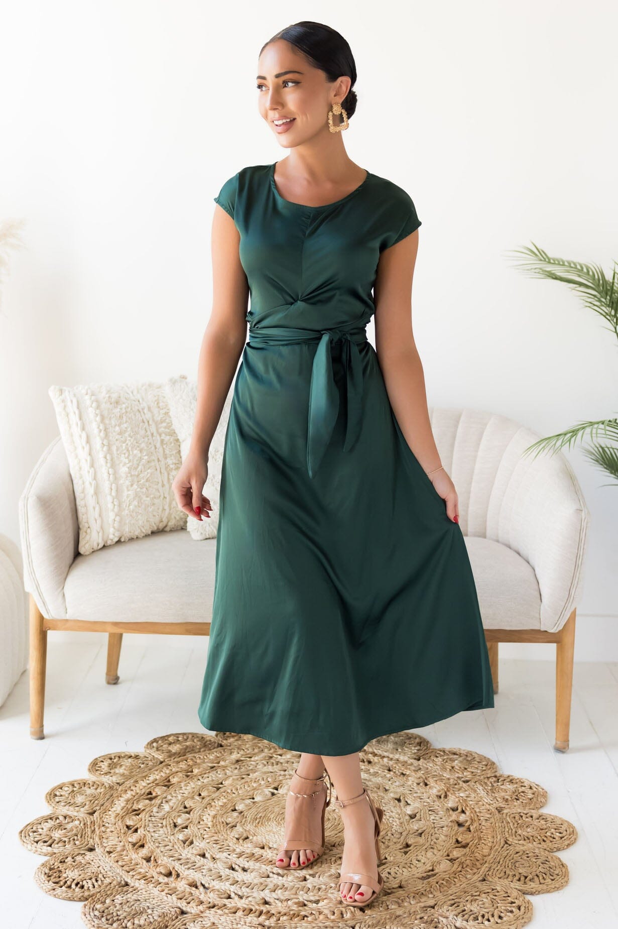 green dresses modest Emerald Green Modest Gown Emerald Green Modest Everyday Dresses Evening Gown  Modest Emerald