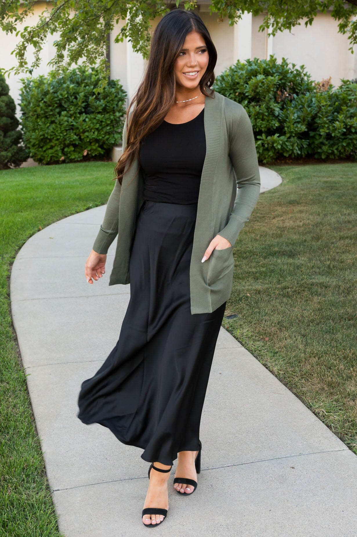 Just A Dream Away Modest Satin Skirt Skirts vendor-unknown