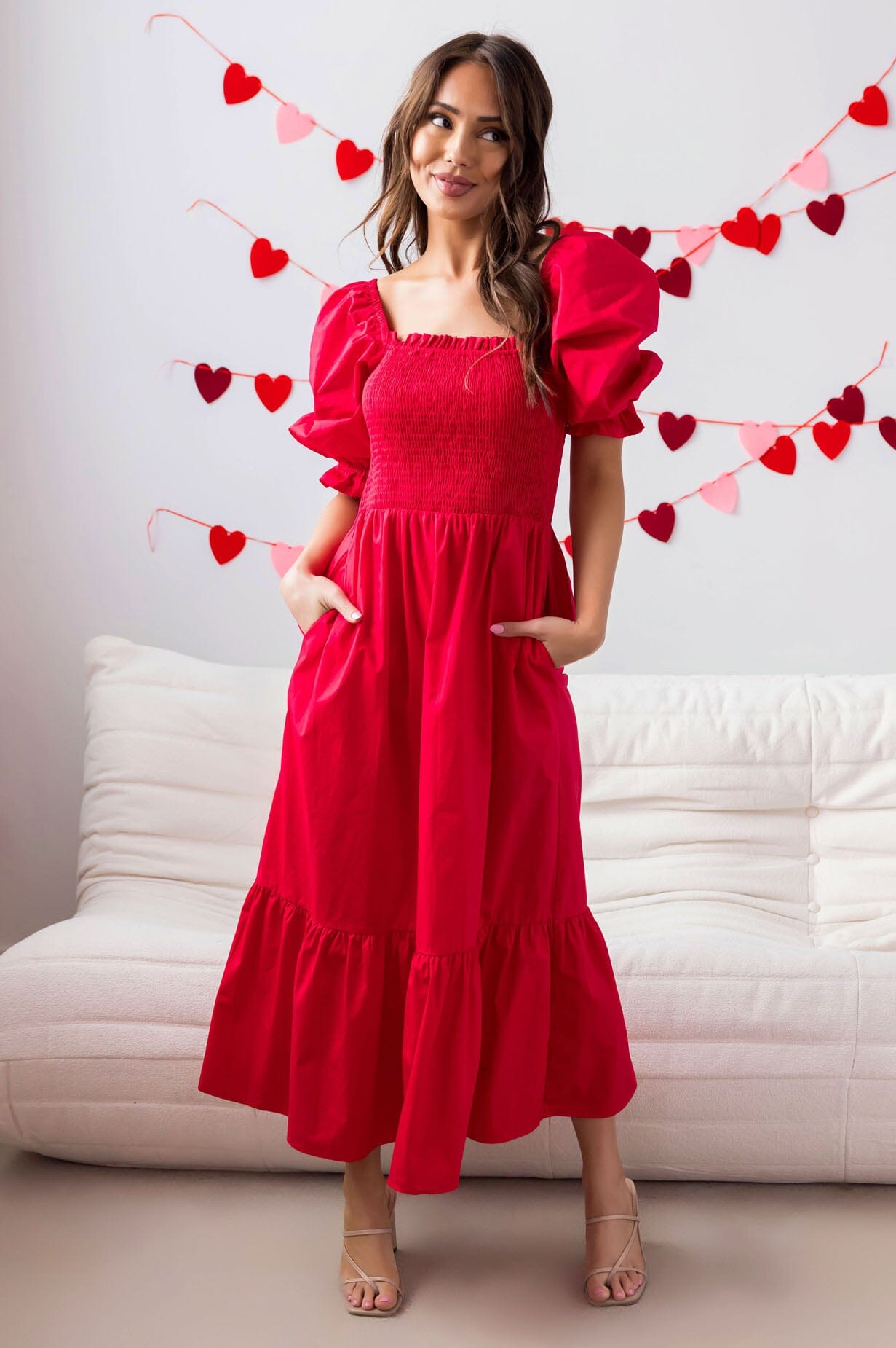 The Marlo Modest Puff Sleeve Dress