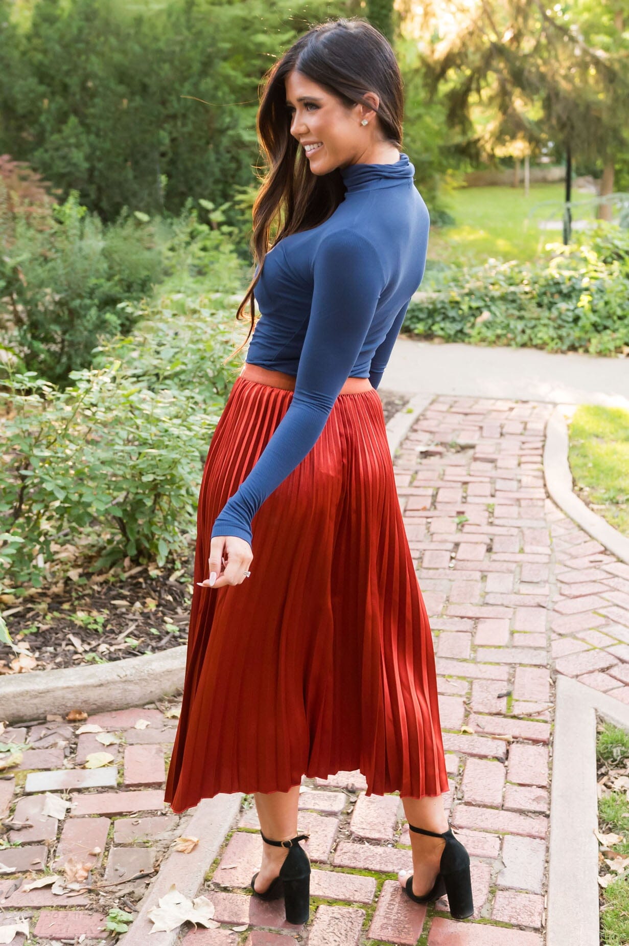 Searching For Sunset Modest Pleat Skirt Skirts vendor-unknown