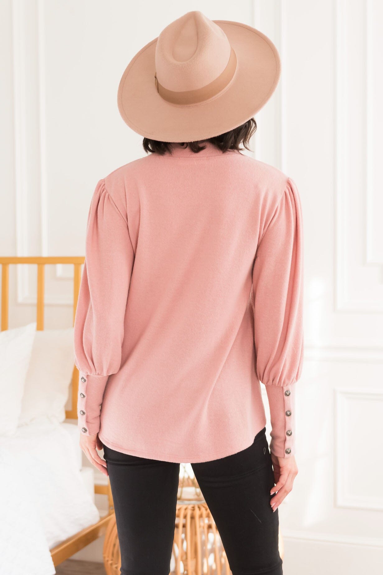 Warm Soft & Sophisticated Button Sleeve Sweater Tops vendor-unknown