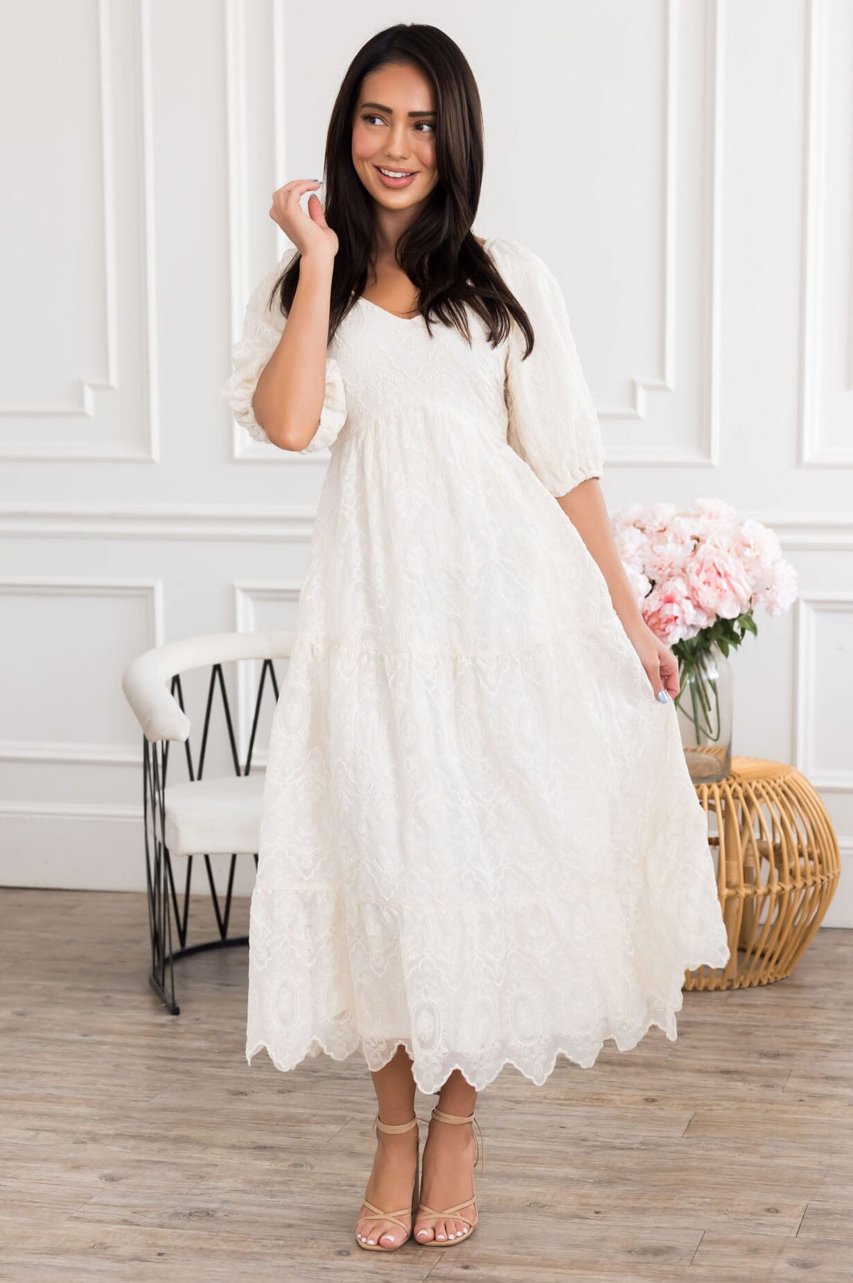 The Arlie Jane Modest Lace Dress
