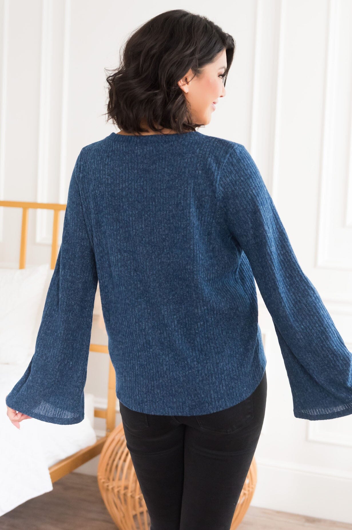 Beautiful You Modest Bell Sleeve Blouse NeeSee's Dresses