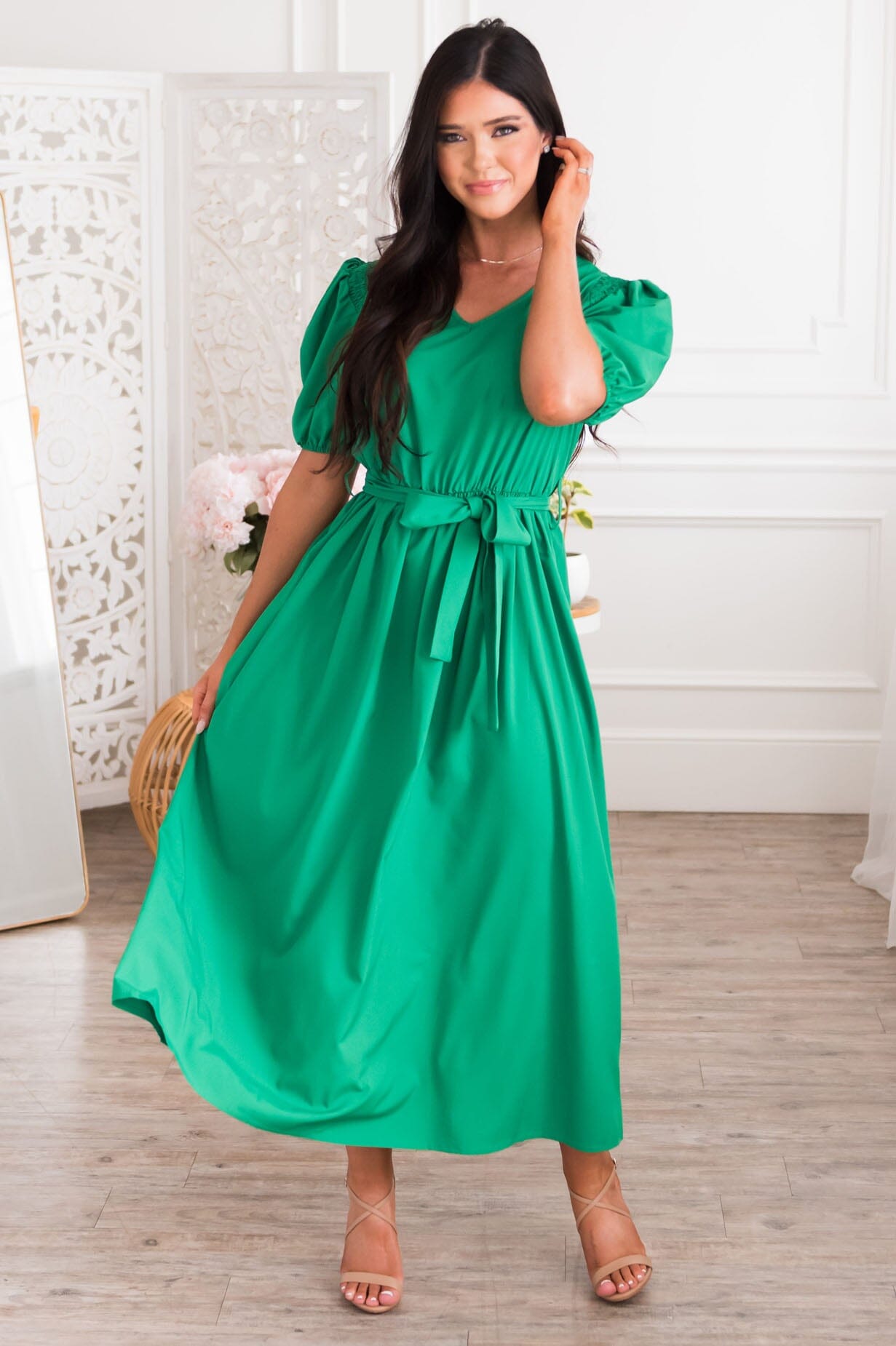 slim fit dress slacks Green Floor length Prom Dresses, Floor-length Long Prom Dresses, Sweet –  luladress main image 0