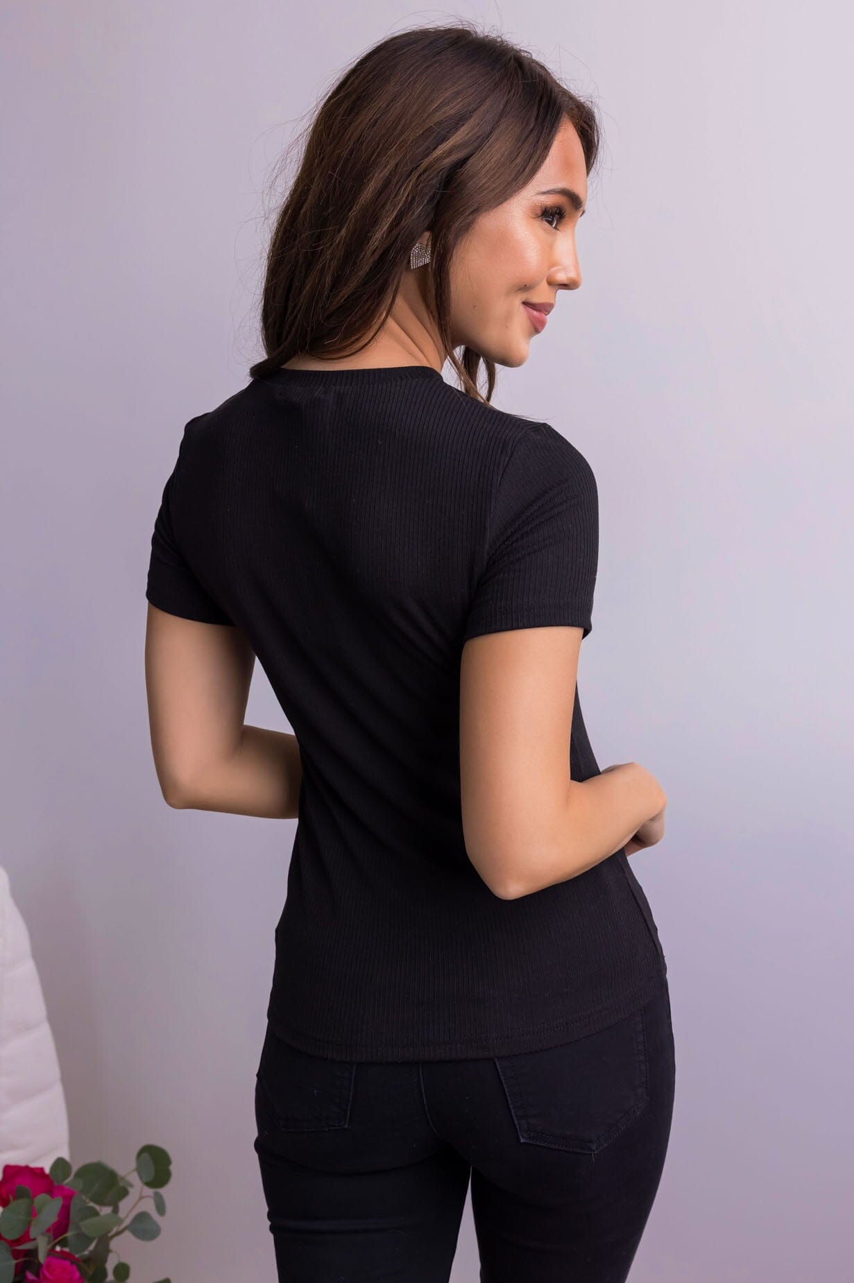 Ever So Lovely Modest Ribbed Top Tops vendor-unknown