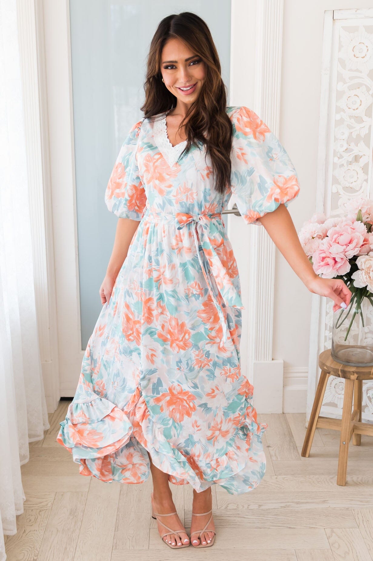 The Haili Modest Floral Dress