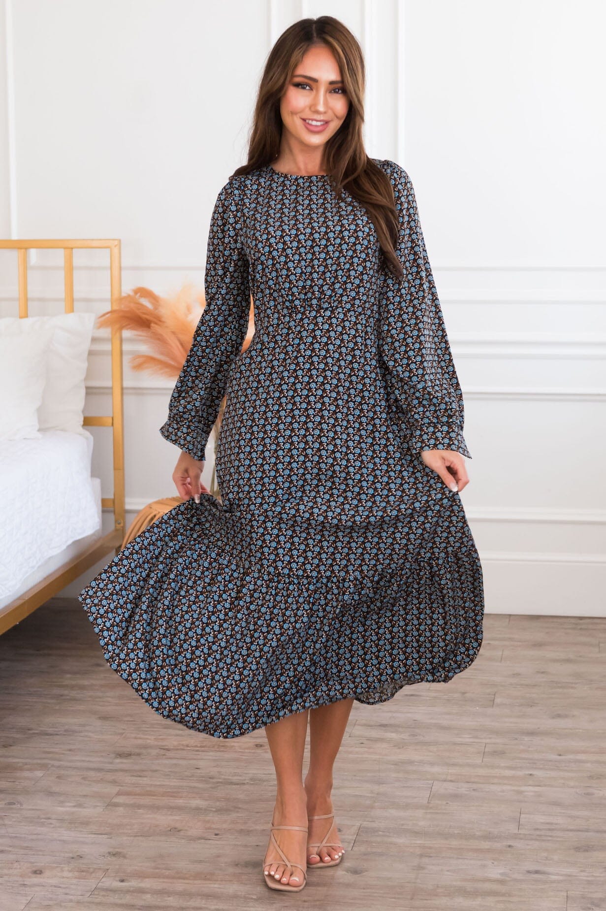 The Raine Modest Print Dress