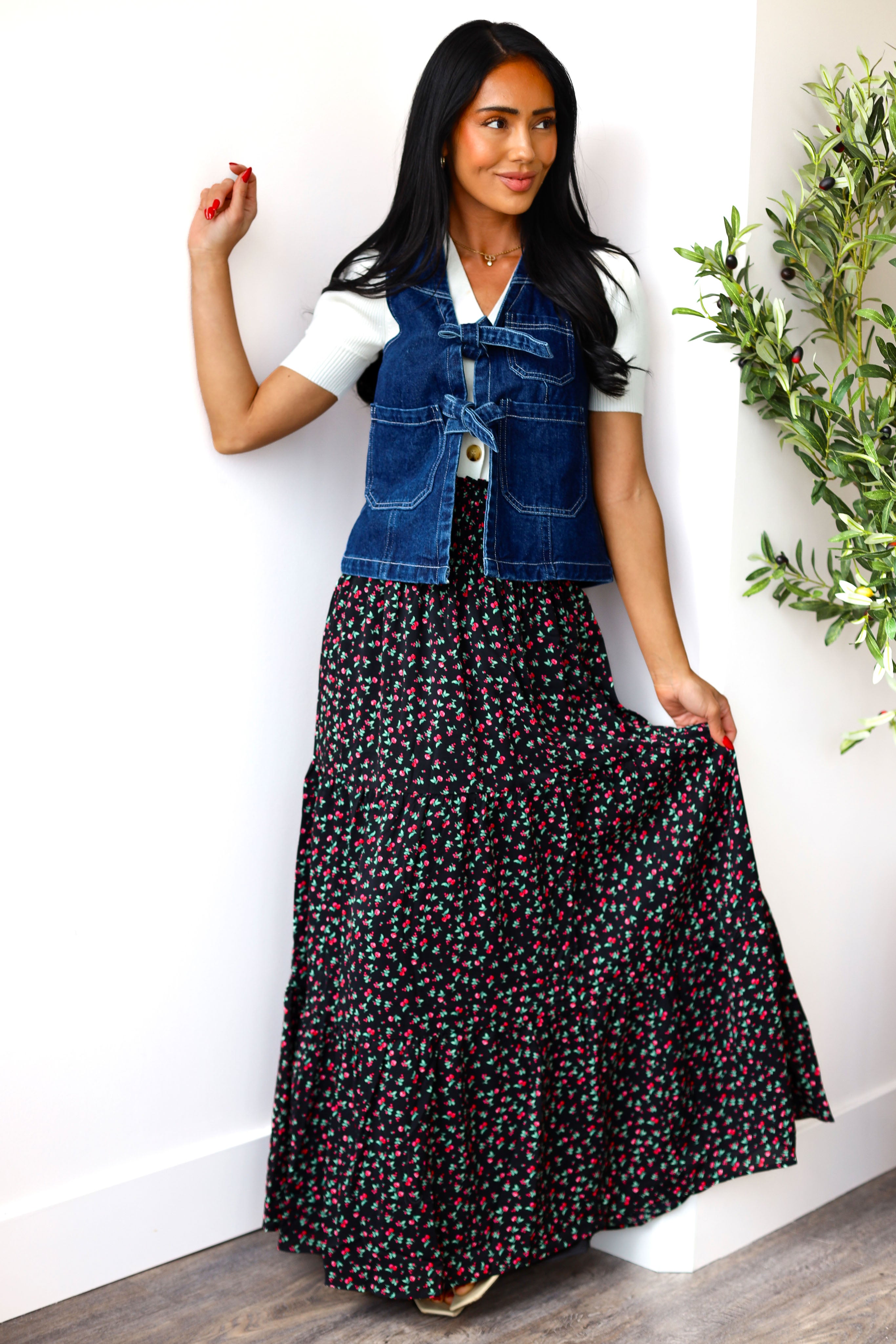 Met My Match Gauze Maxi Skirt