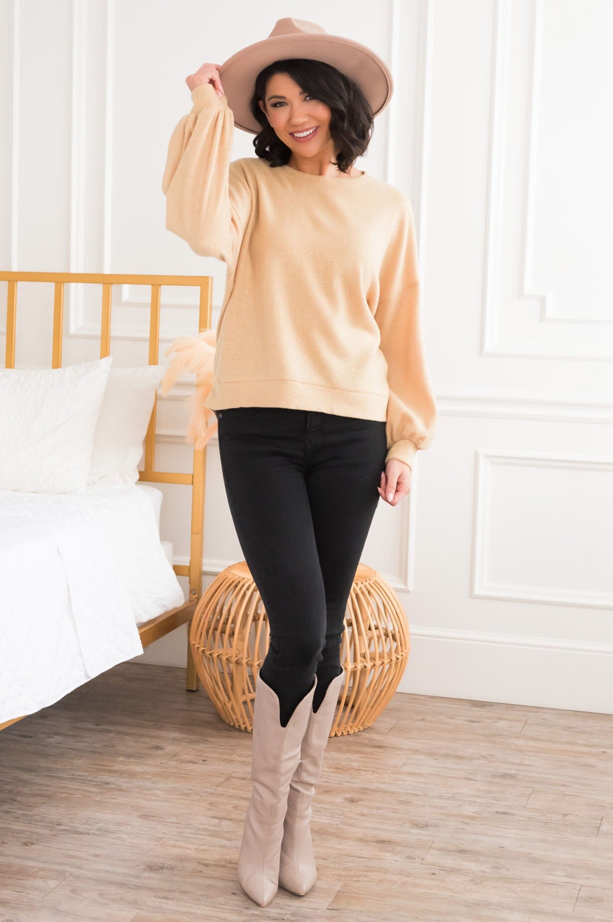 By The Moonlight Modest Sparkle Sweater Modest Dresses vendor-unknown