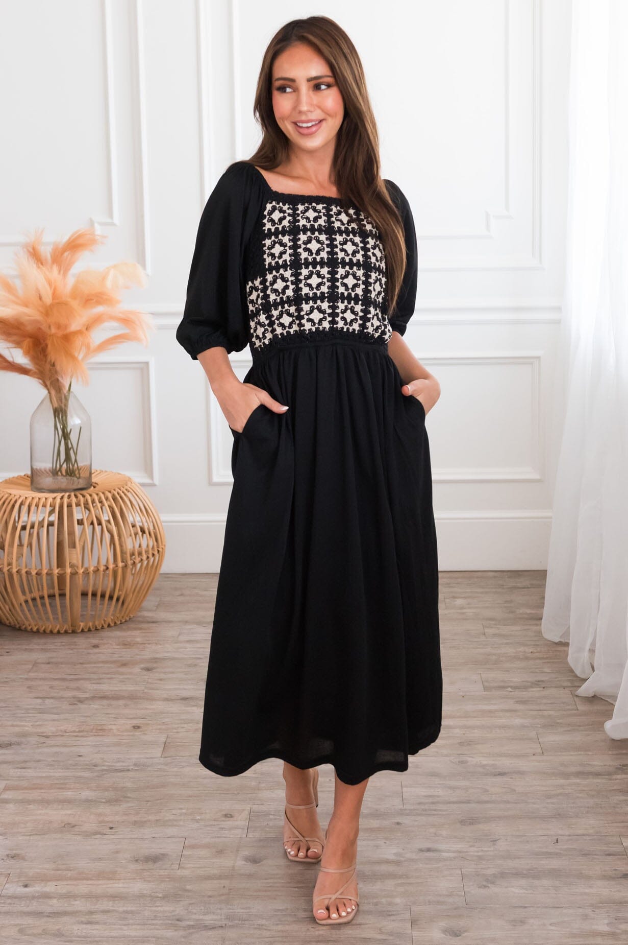 white christmas dresses Women's Crochet Dresses | Bardot Maxi Dress | Anna Kosturova
