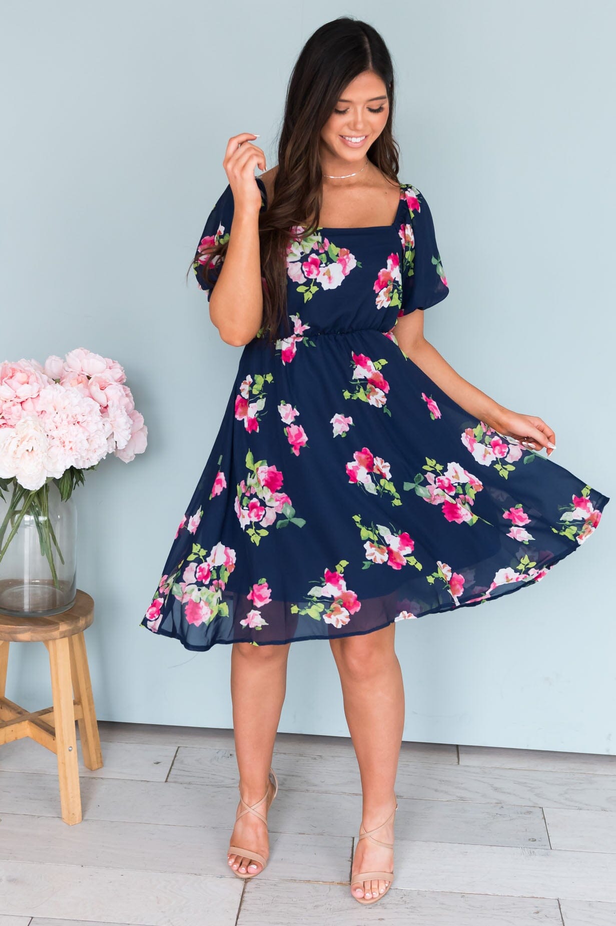 The Zaila Modest Fuchsia Dress