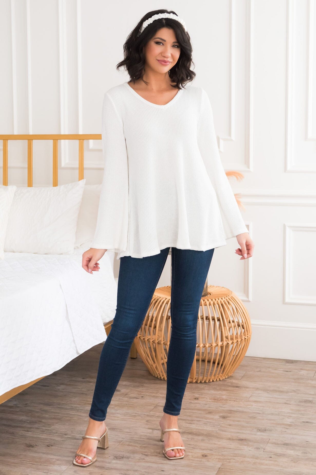 Saved By The Bell Modest Ribbed Sweater Modest Dresses vendor-unknown