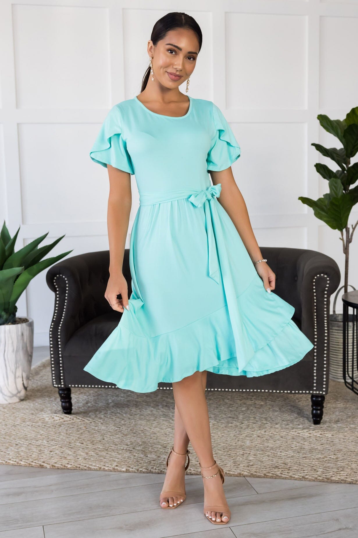 The Joan Modest Mid-Length Dress