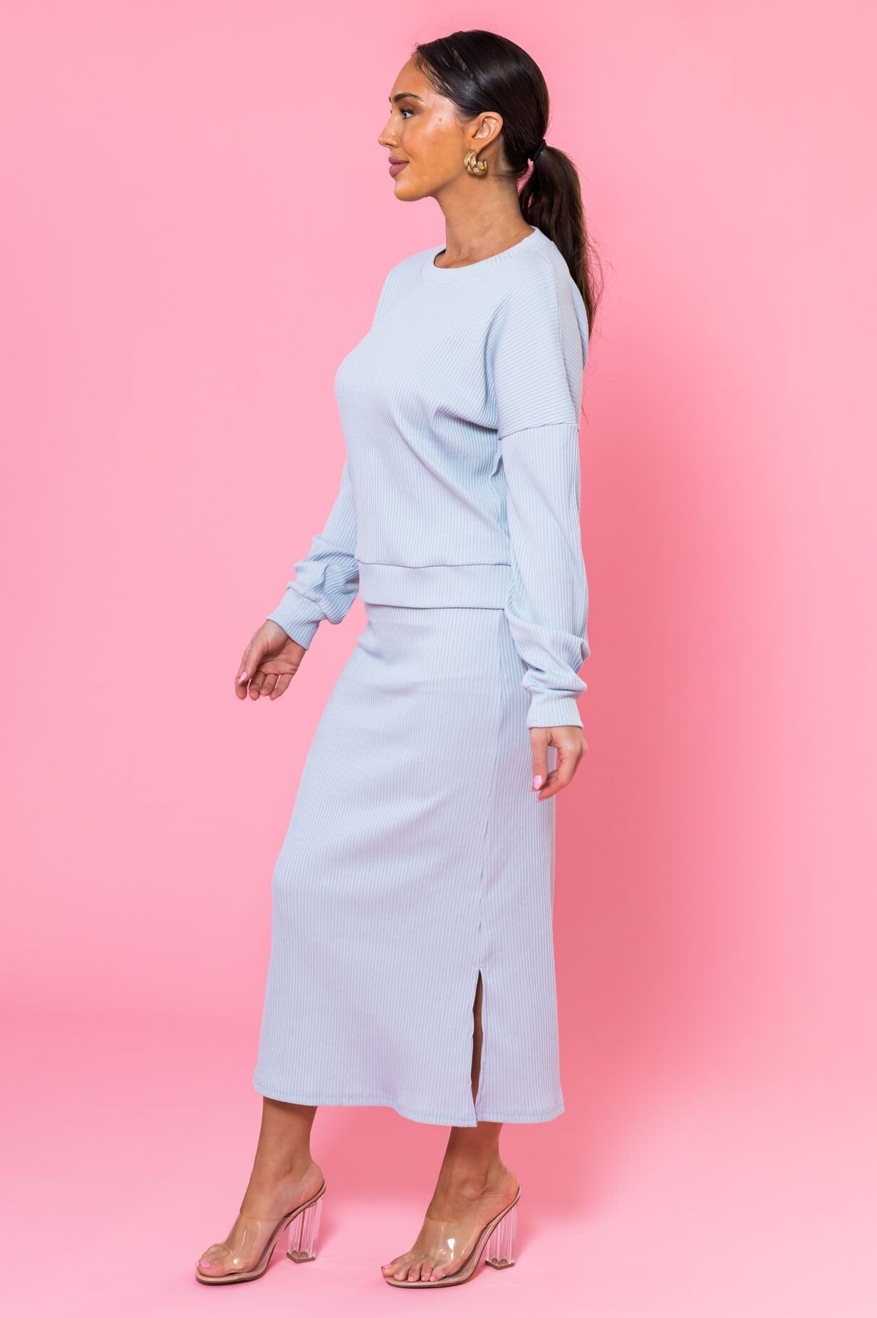 Classy And Cozy Modest Sweater Skirt Tops vendor-unknown