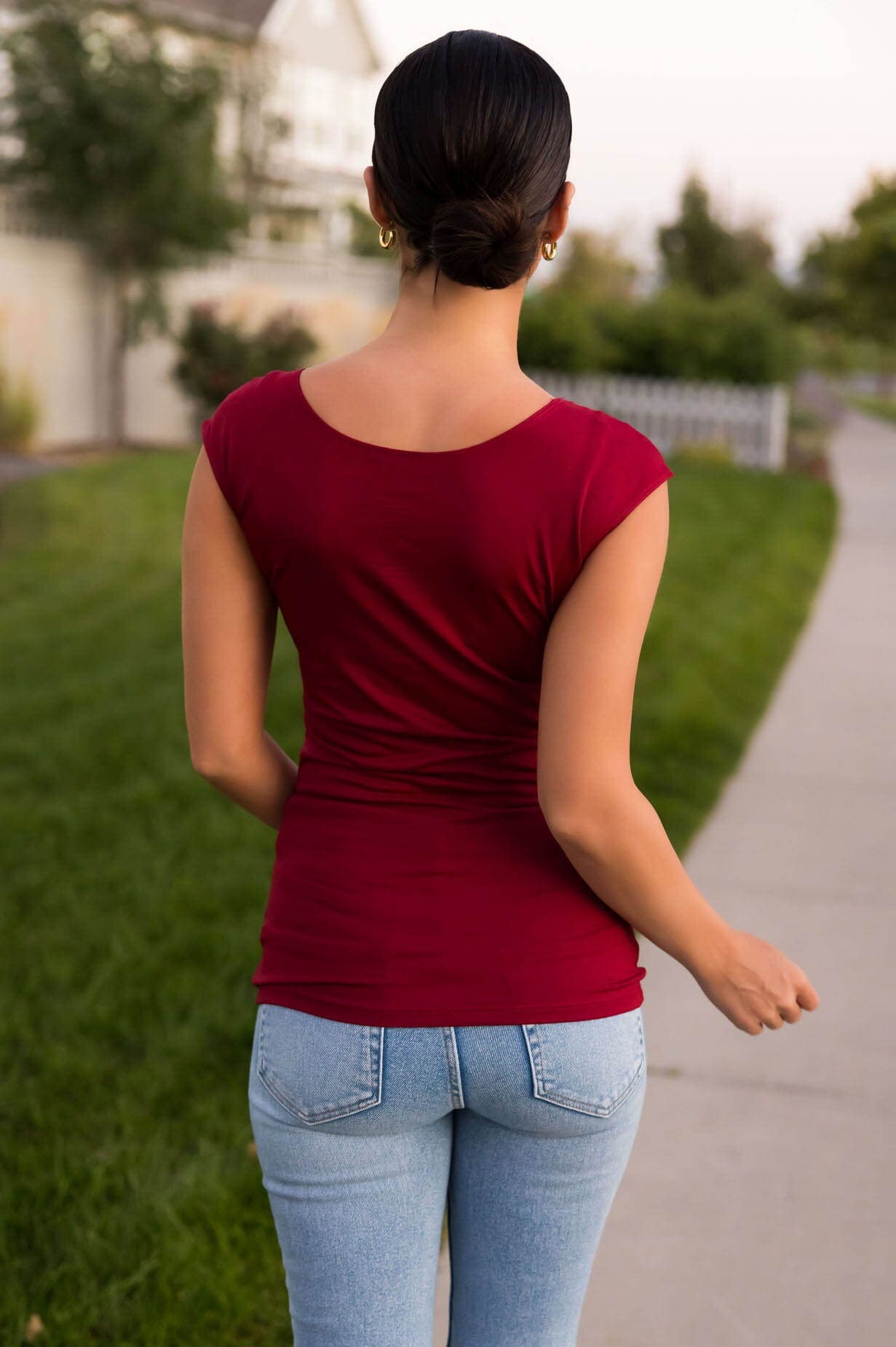 Cap Sleeve Modest Layering Tee Tops vendor-unknown