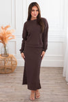 Classy And Cozy Modest Sweater Skirt Tops vendor-unknown 