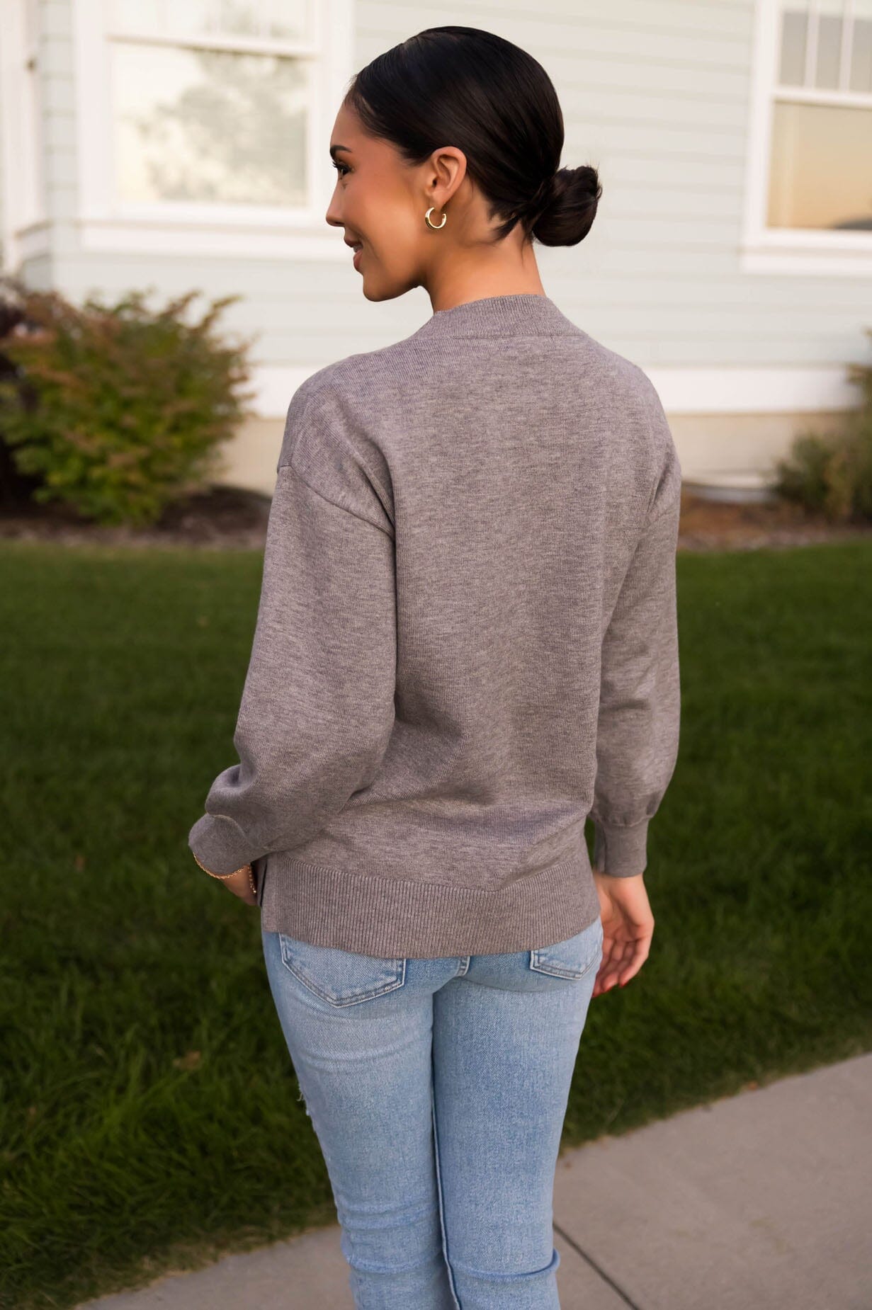Chill Time Slouchy Sweater Tops vendor-unknown