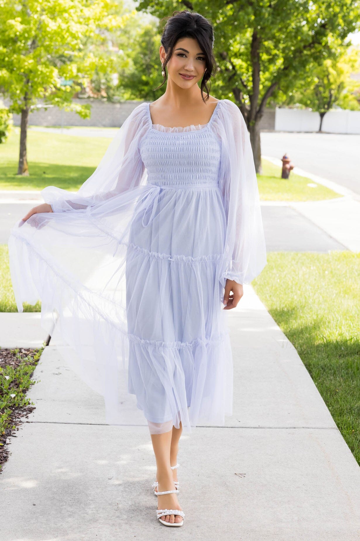 The Avilynn Modest Tulle Dress