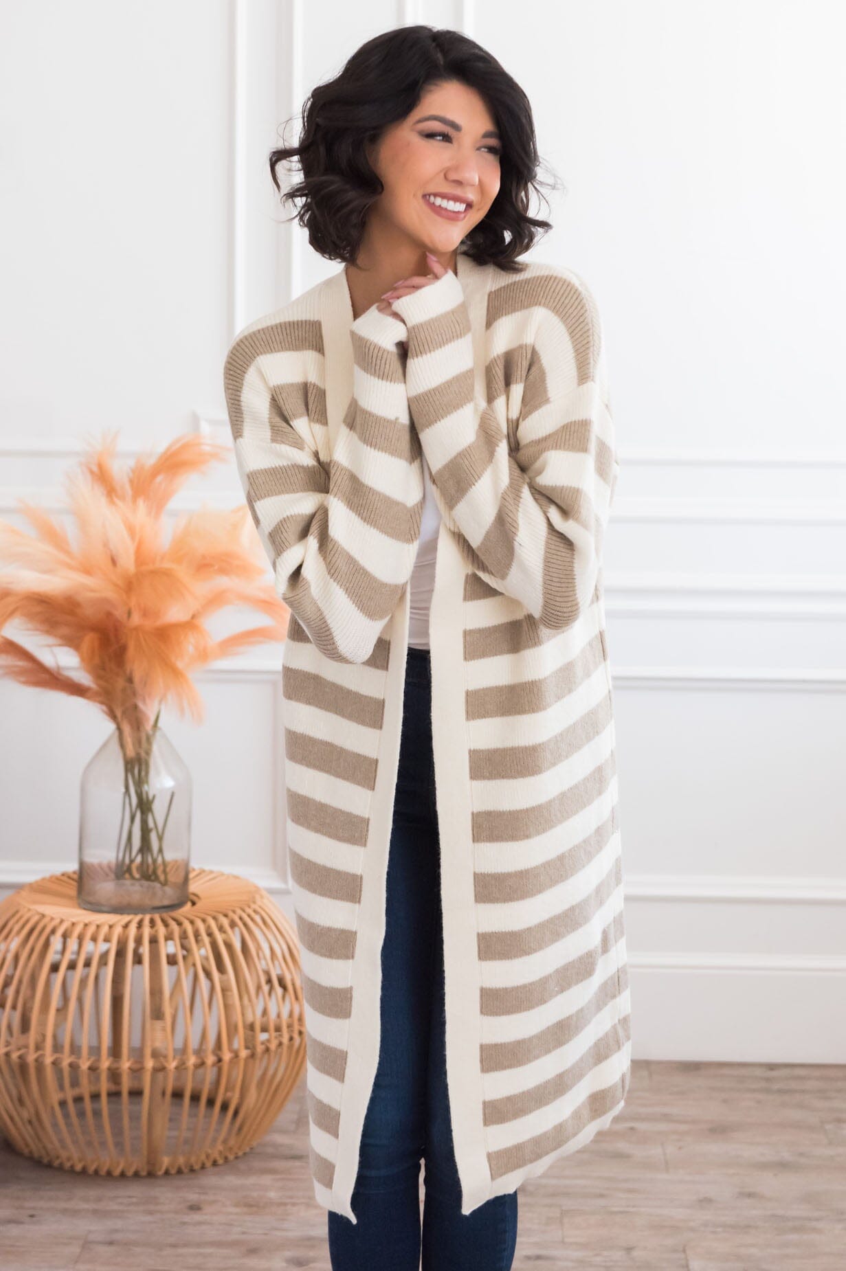 Happy Heart Modest Duster Modest Dresses vendor-unknown