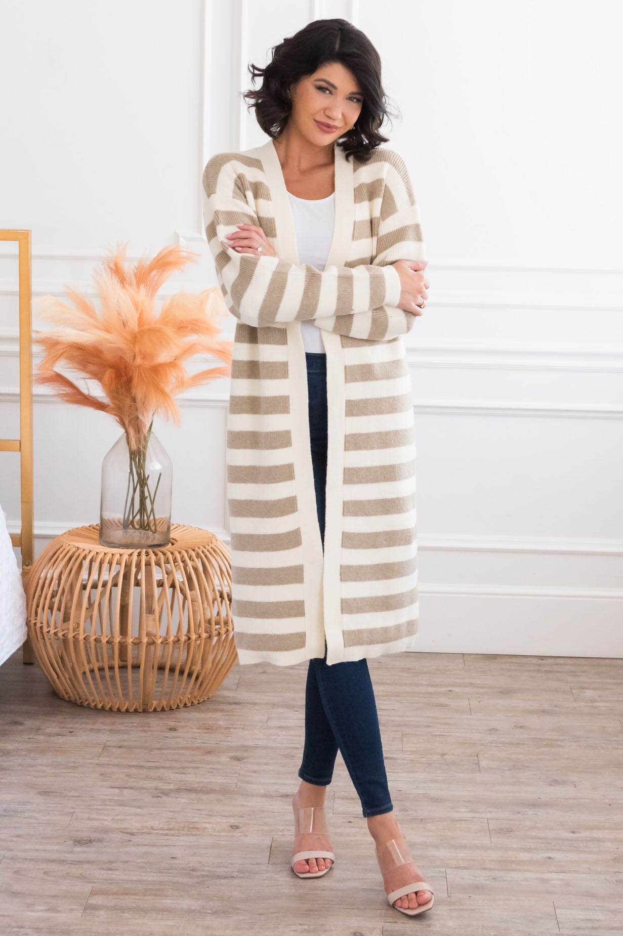 Happy Heart Modest Duster Modest Dresses vendor-unknown