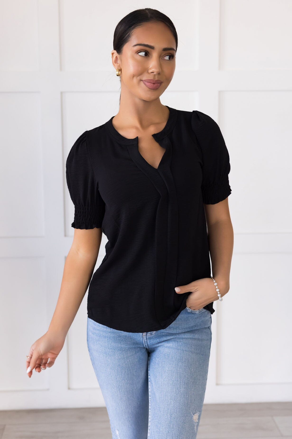 Back In Business Ruffle Blouse NeeSee's Dresses