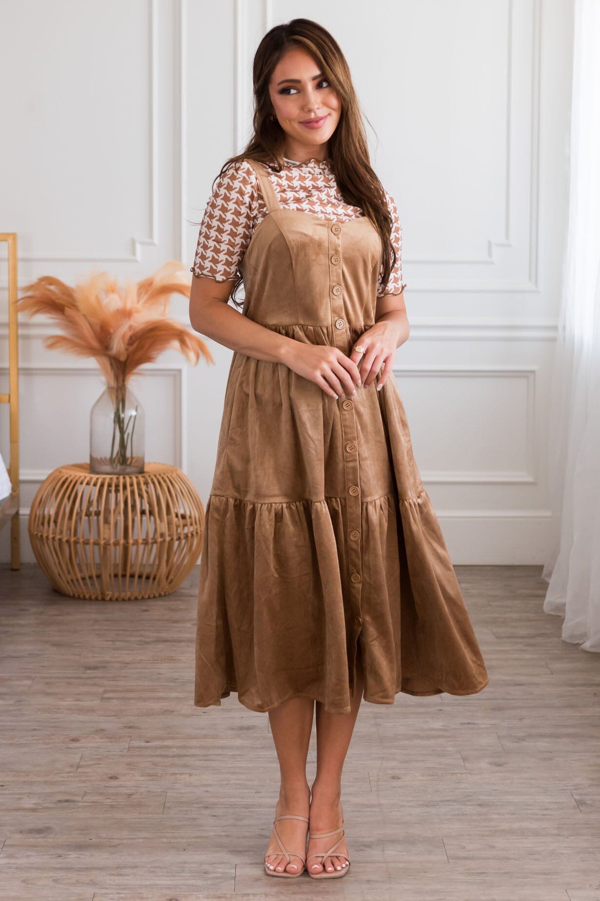 The Arianelle Modest Overall Dress Modest Dresses vendor-unknown