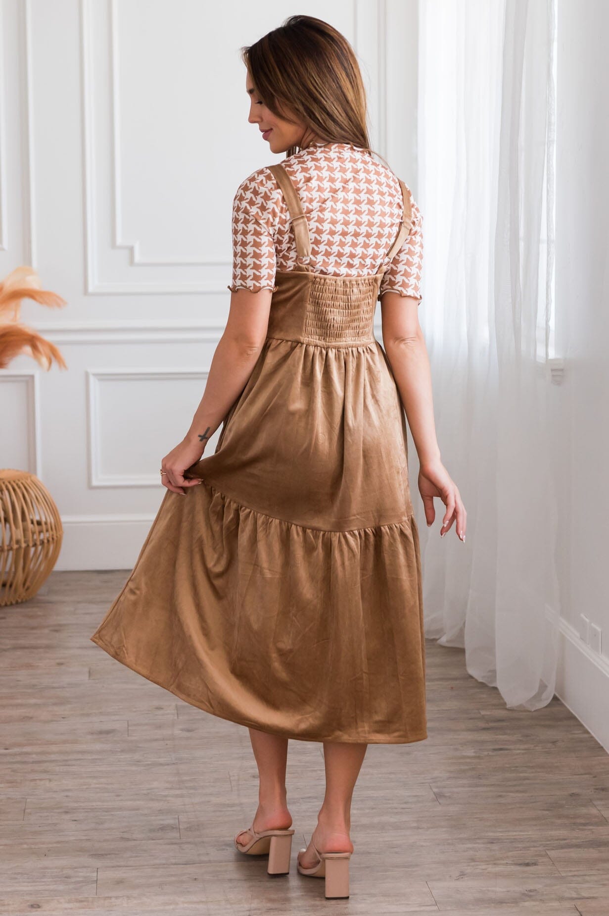 The Arianelle Modest Overall Dress Modest Dresses vendor-unknown