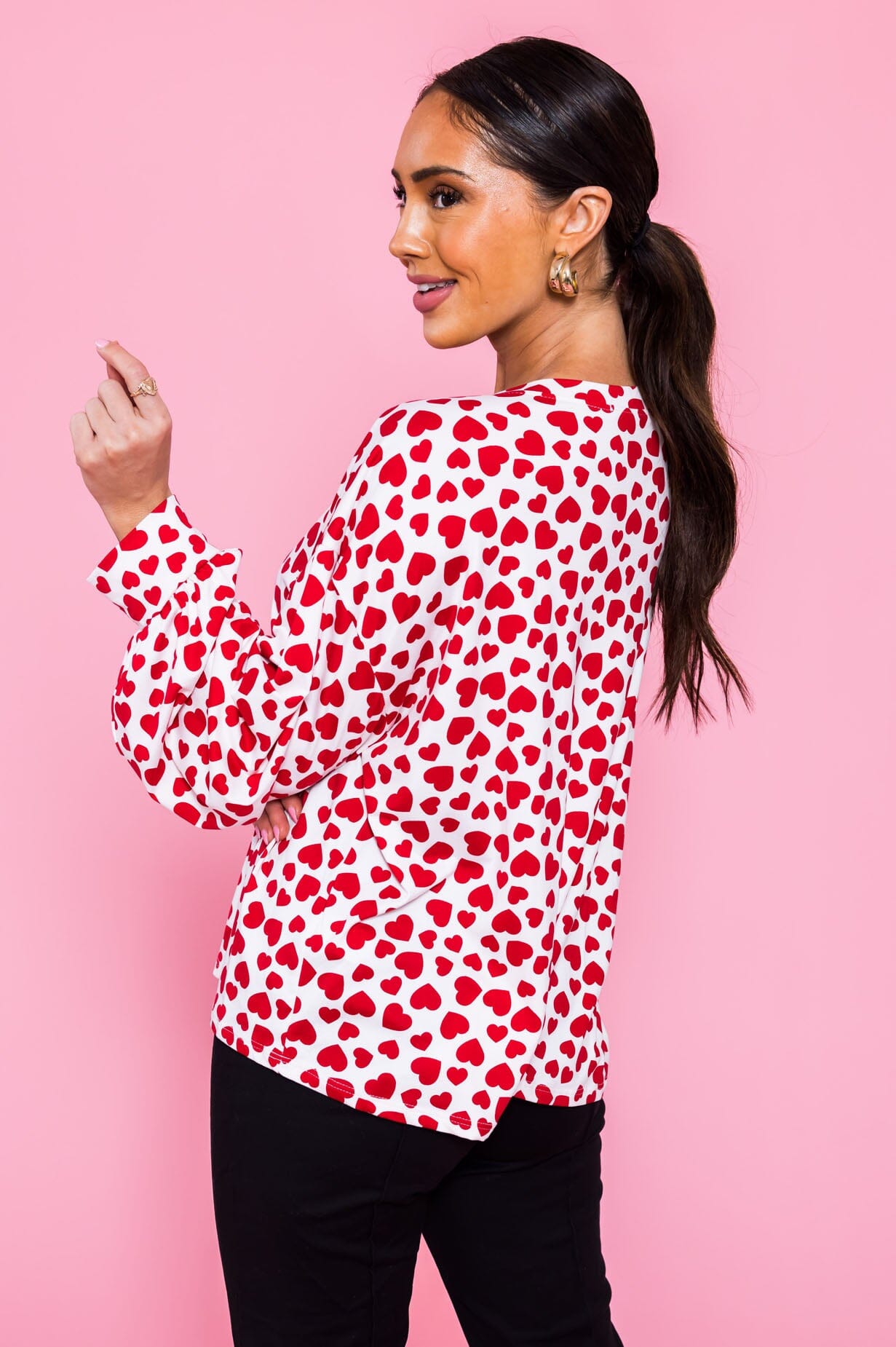 Content Heart Blouse Modest Dresses vendor-unknown