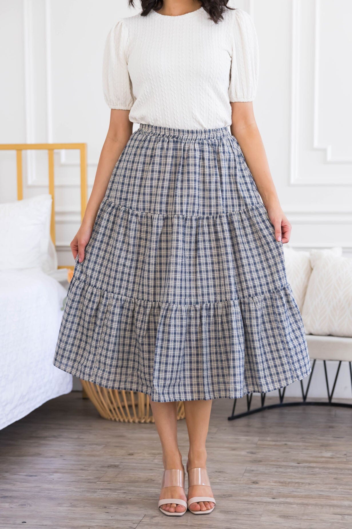 Step By Step Tiered Skirt Modest Dresses vendor-unknown