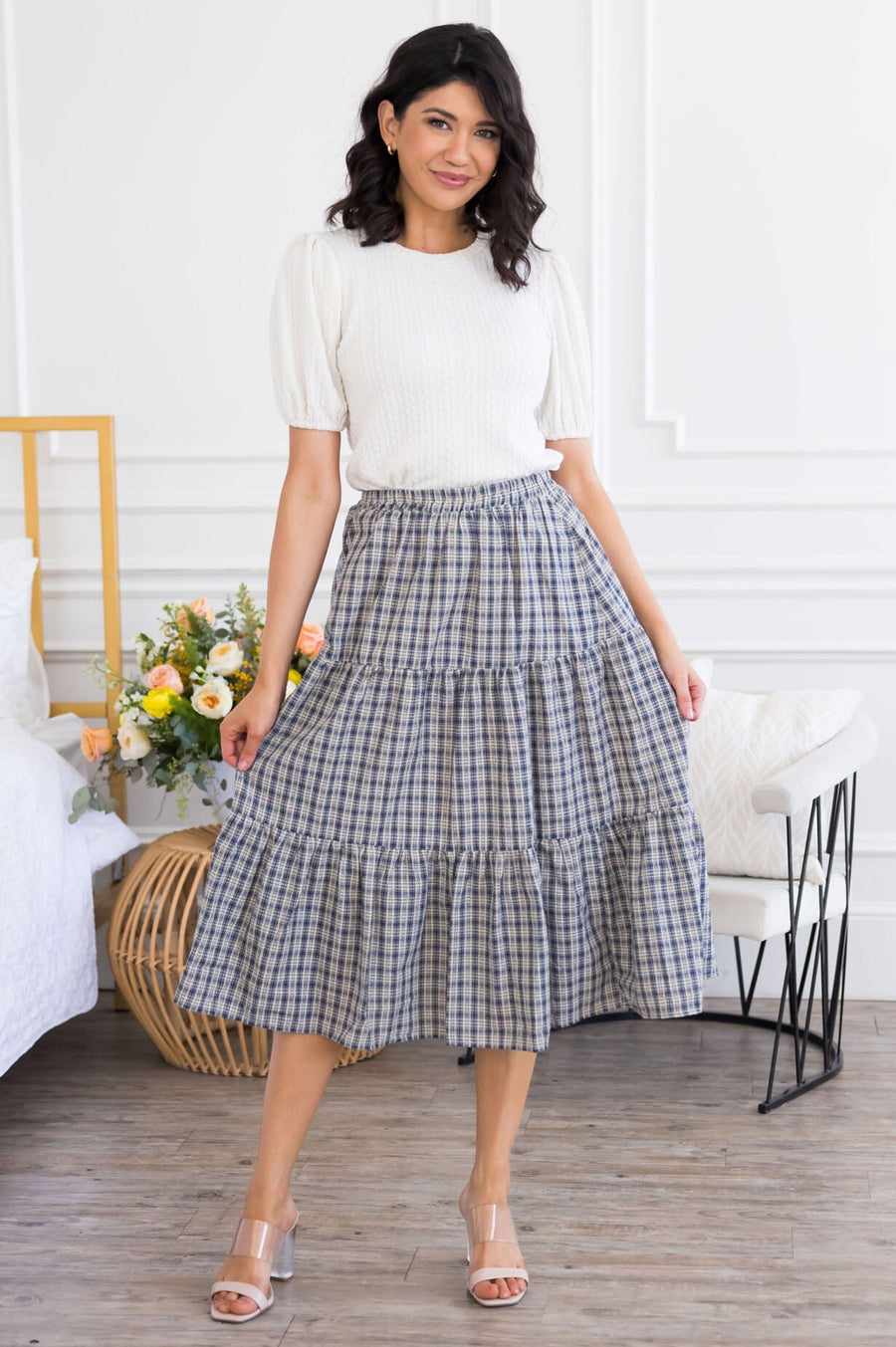 Step By Step Tiered Skirt Modest Dresses vendor-unknown 
