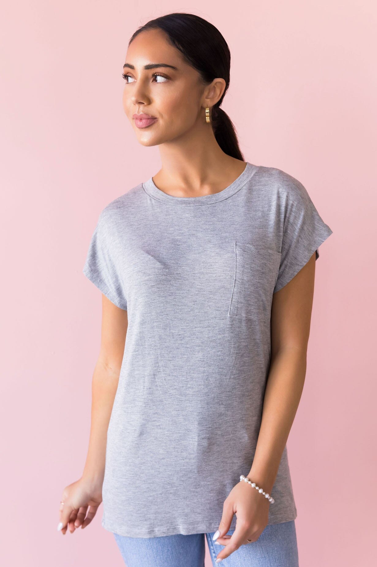 Basically Beautiful Pocket Tee NeeSee's Dresses