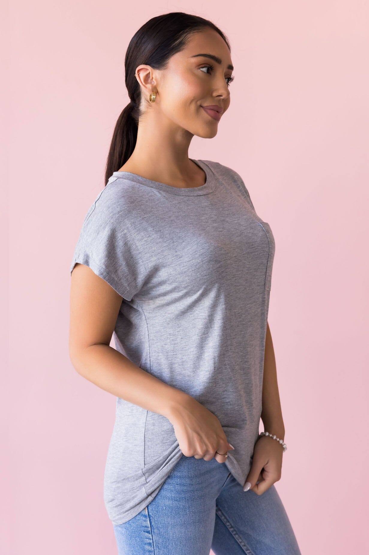 Basically Beautiful Pocket Tee NeeSee's Dresses