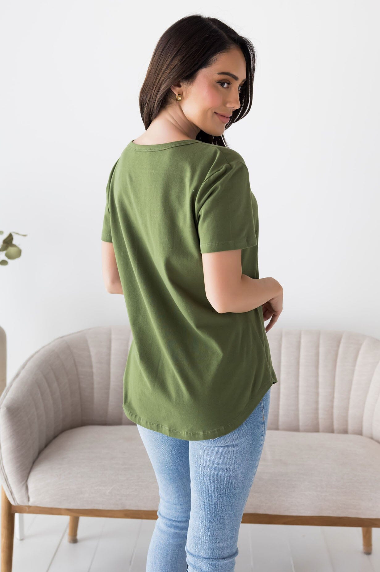 Not Just Basic V-Neck Tee NeeSee's Dresses