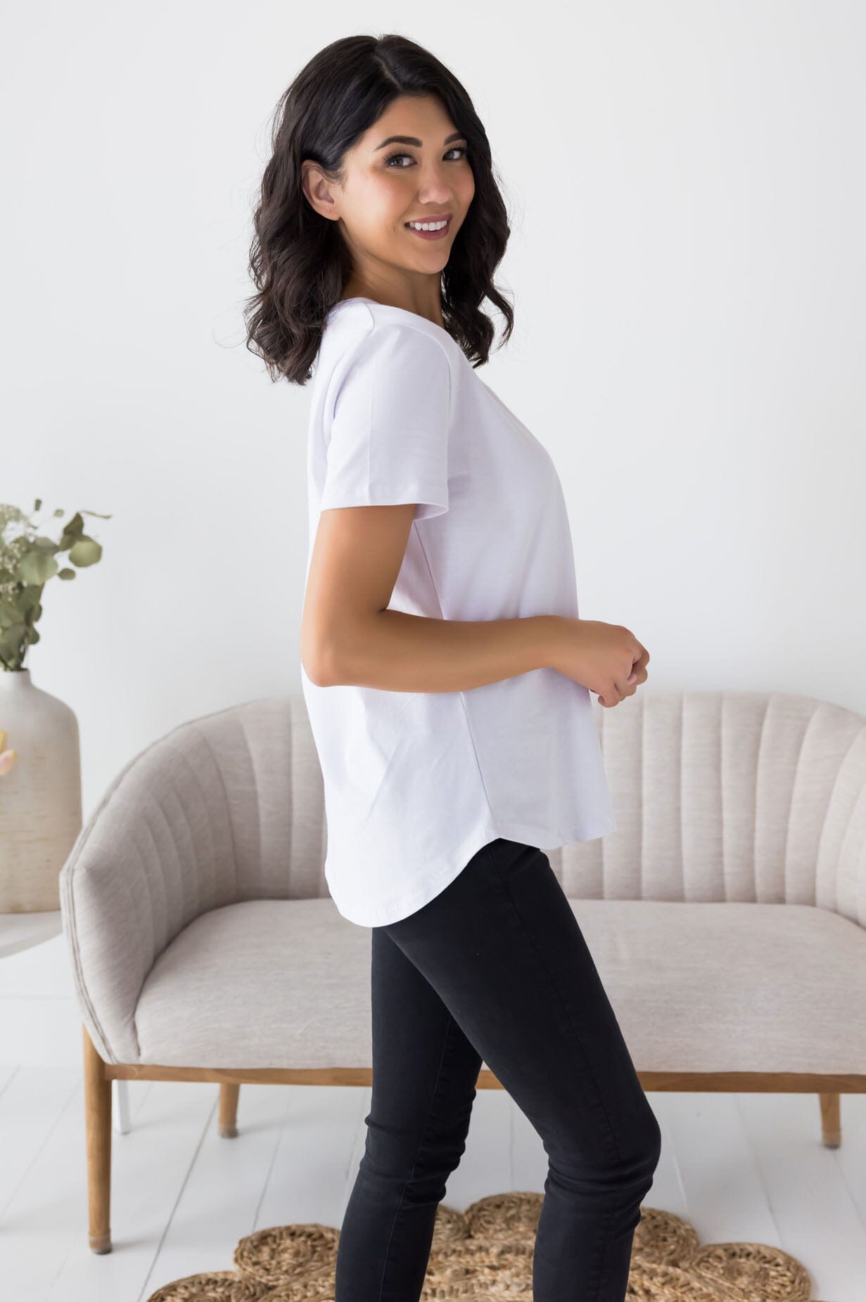 Not Just Basic V-Neck Tee NeeSee's Dresses