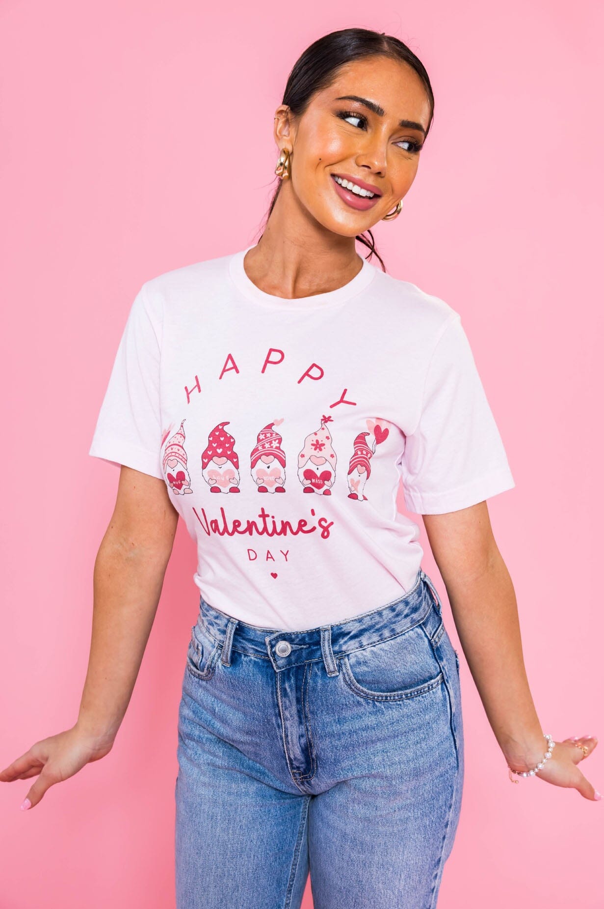 Happy Gnomes Valentine's Tee Modest Dresses vendor-unknown