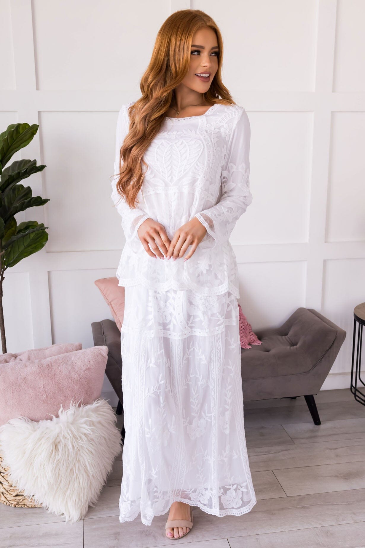 Delicate Darling Lace Blouse Skirts vendor-unknown