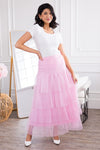 Pretty In Pink Kinda Day Tulle Skirt Modest Dresses vendor-unknown 