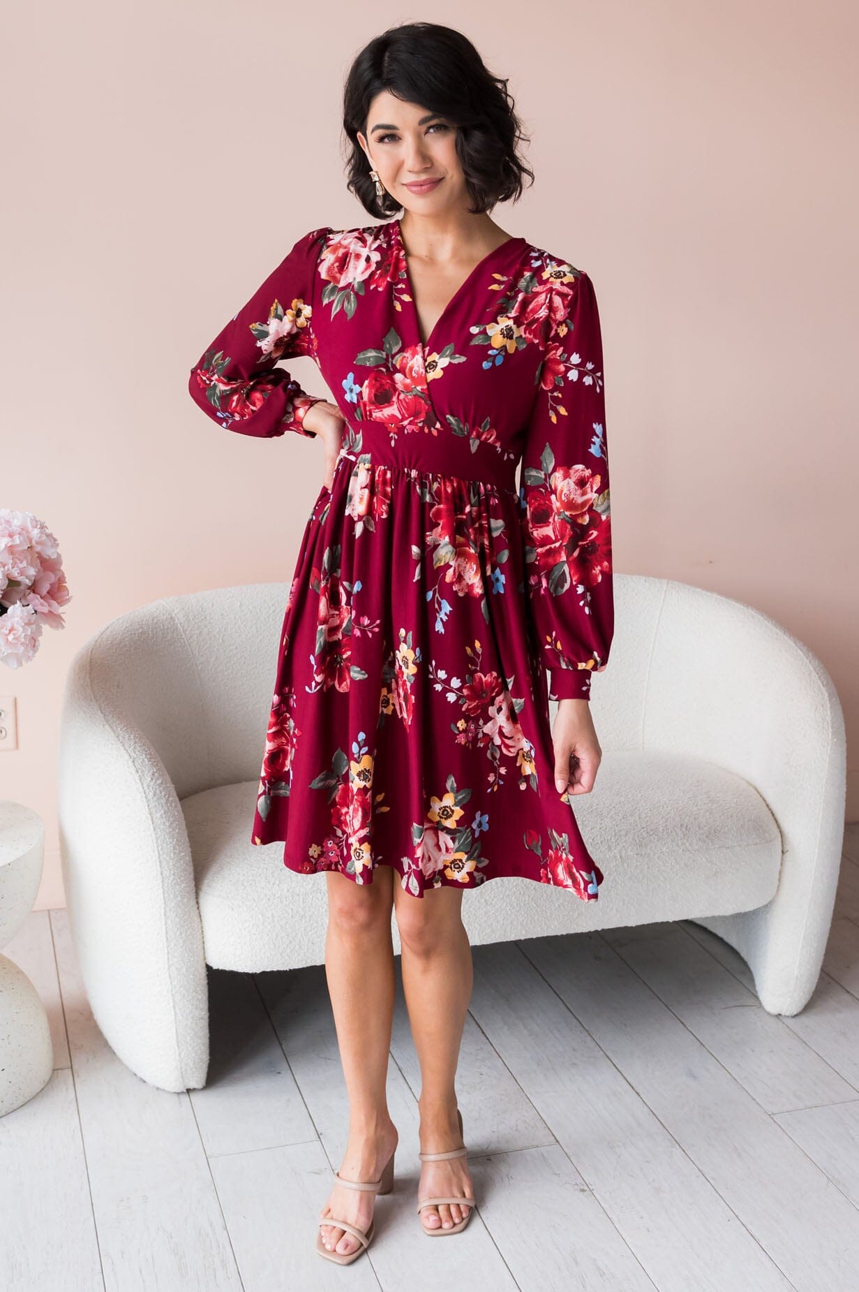 The Cylvie Modest Floral Dress The Cylvie Modest Floral Dress