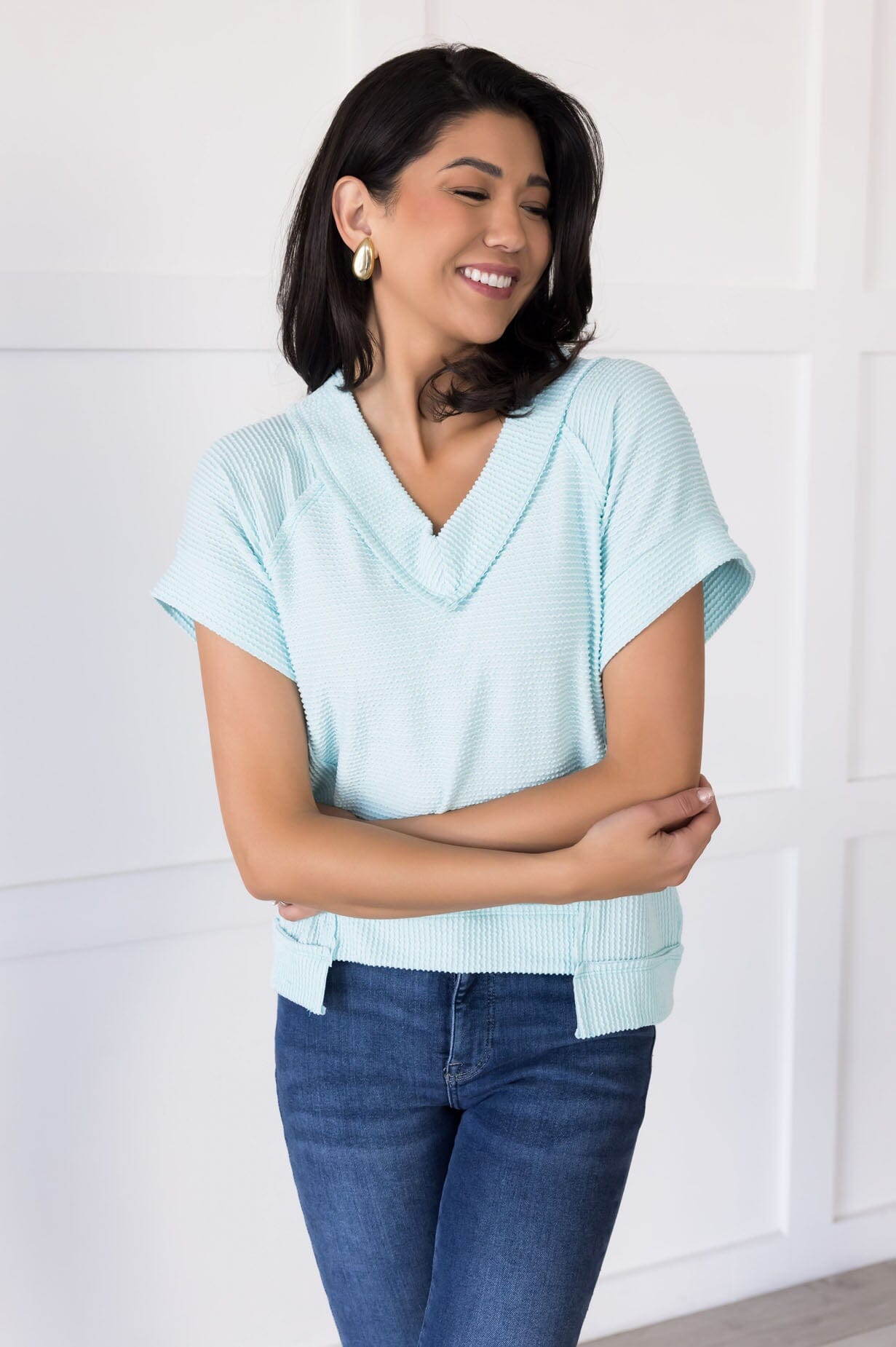 Beautiful Sunrise Ribbed Top NeeSee's Dresses