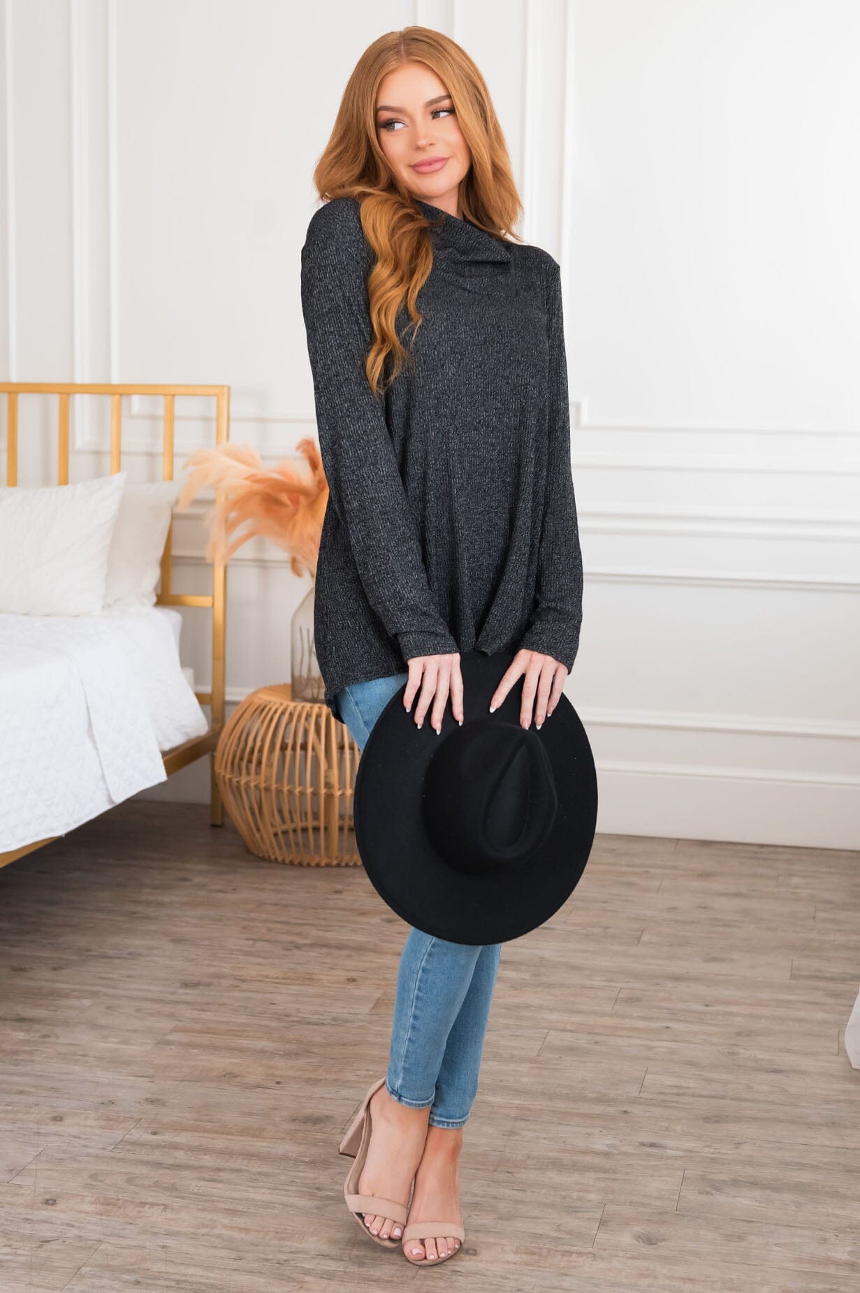 The Mountains Are Calling Modest Sweater Tops vendor-unknown