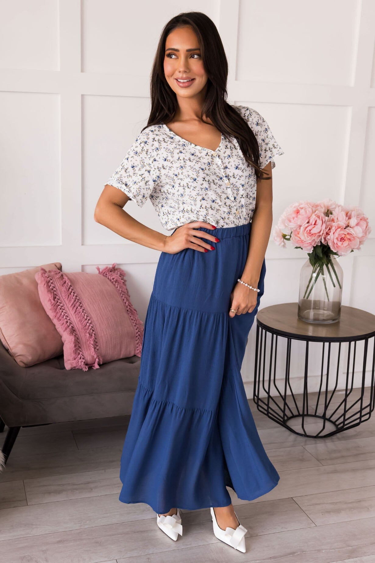 Expressing Your Heart Tiered Skirt Skirts vendor-unknown