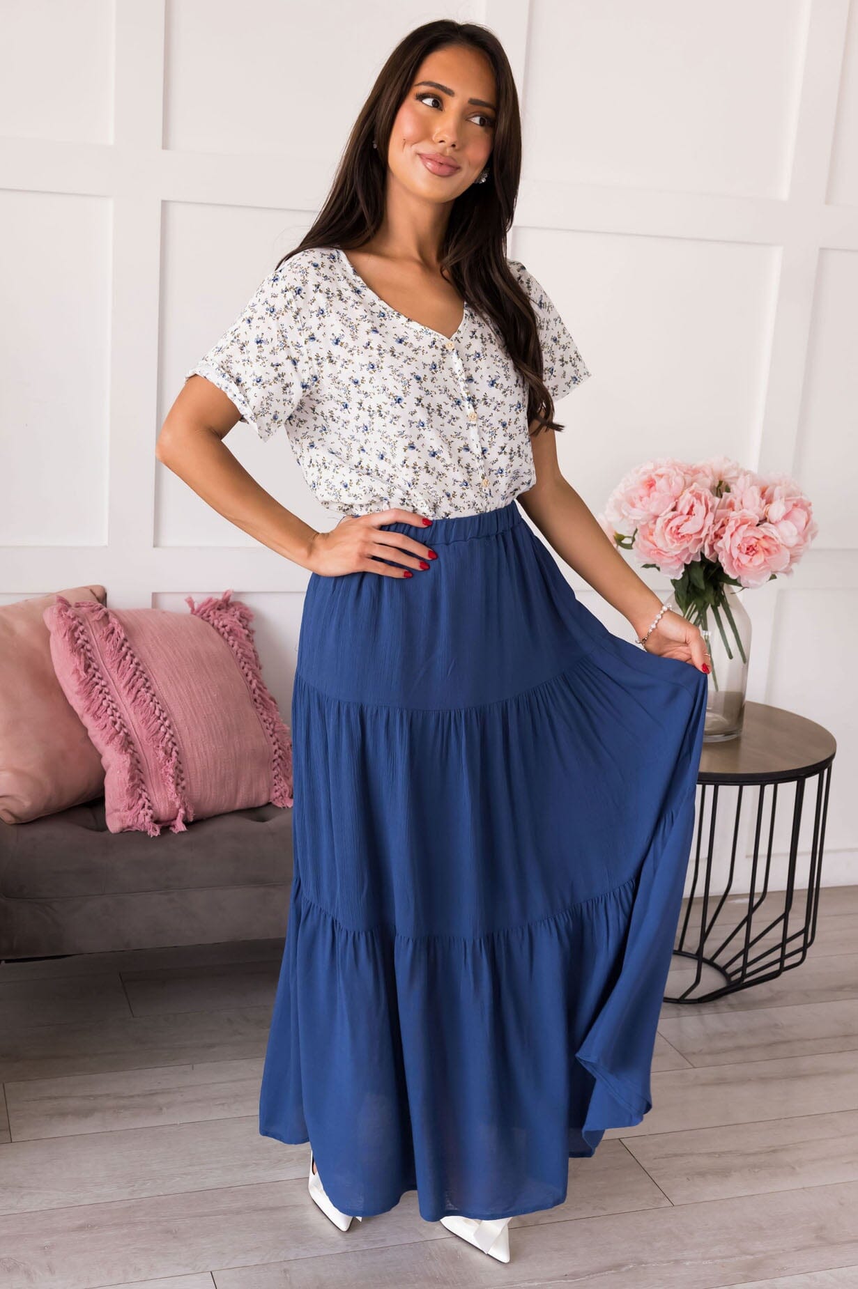 Expressing Your Heart Tiered Skirt Skirts vendor-unknown