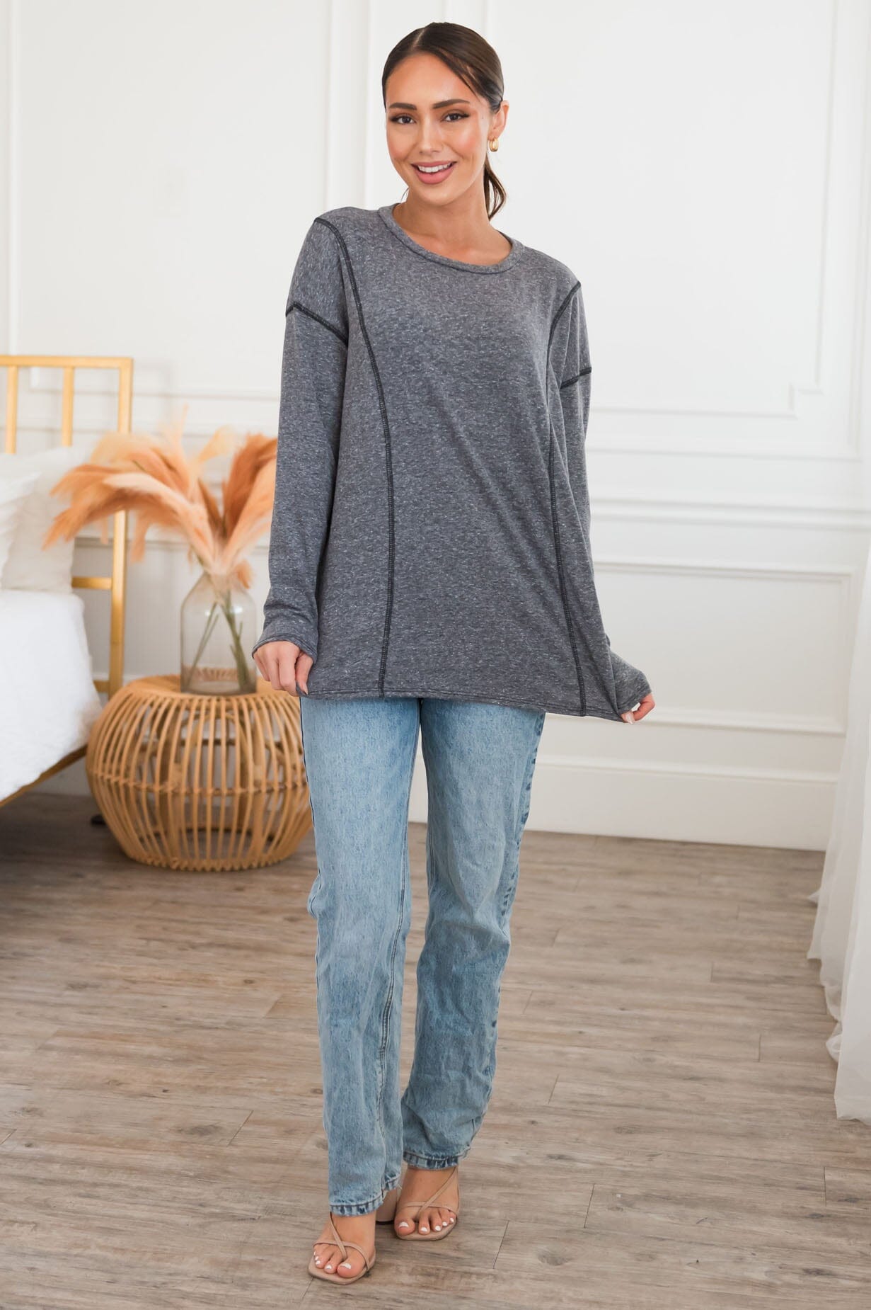 Give Yourself Grace Modest Terry Top Modest Dresses vendor-unknown