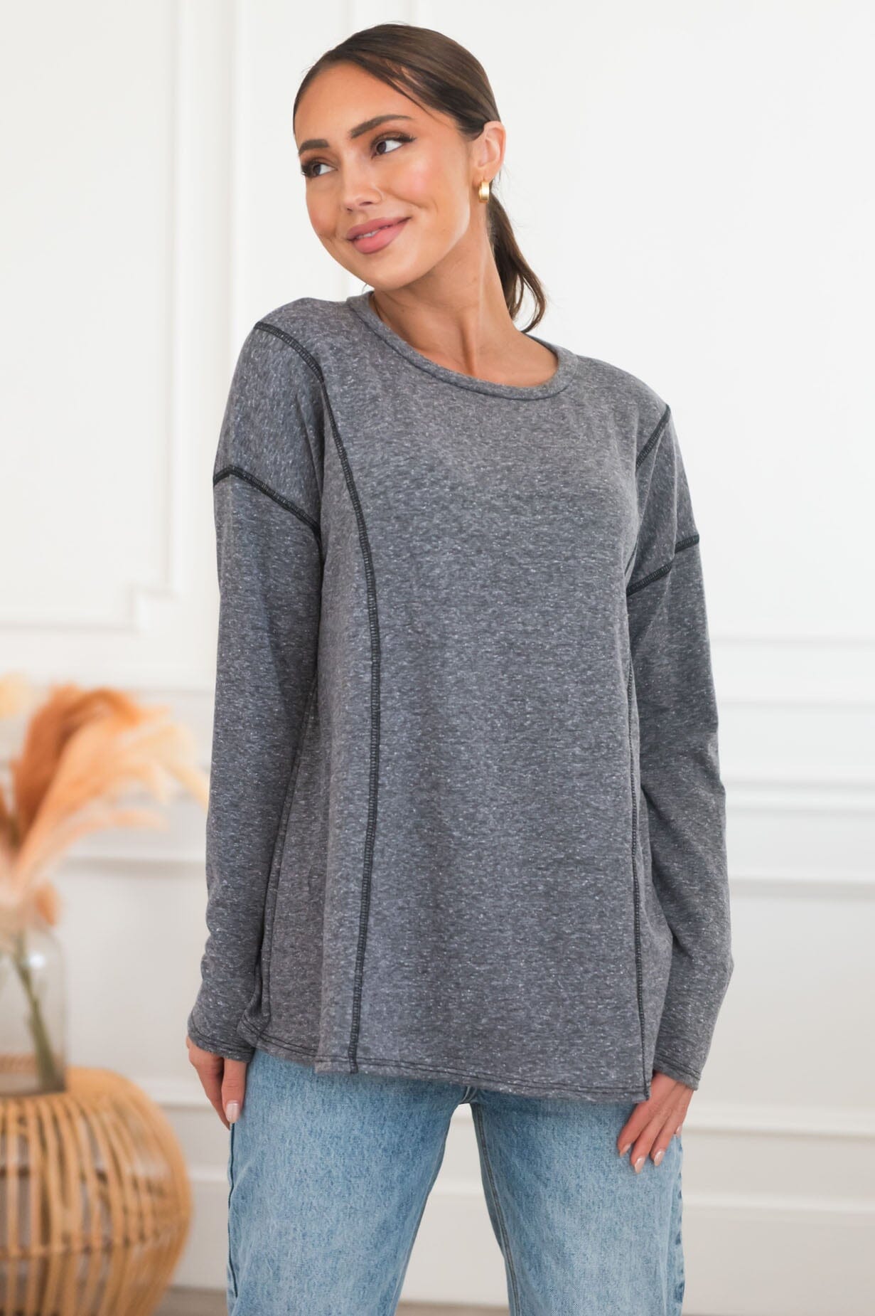 Give Yourself Grace Modest Terry Top Modest Dresses vendor-unknown