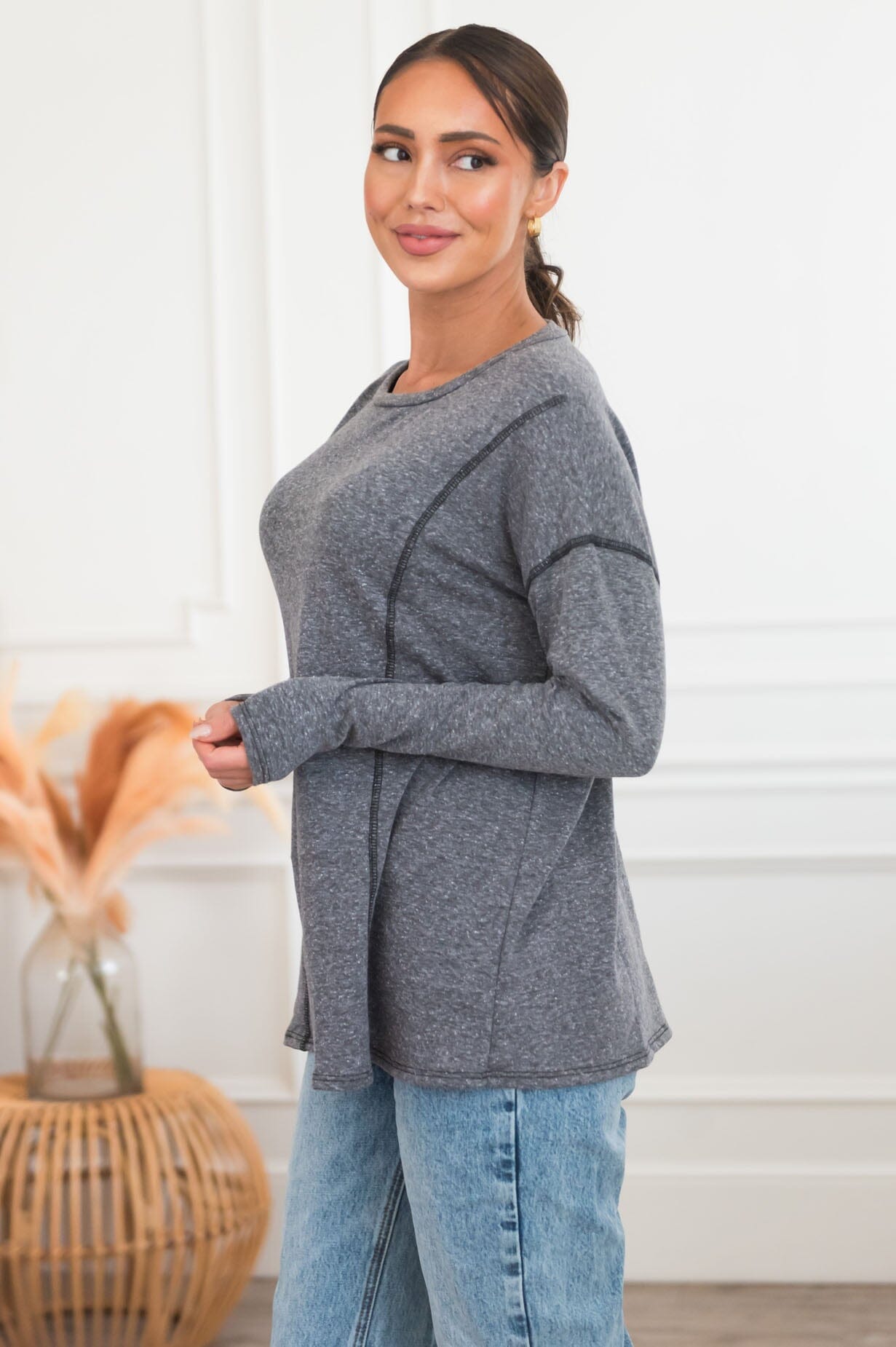 Give Yourself Grace Modest Terry Top Modest Dresses vendor-unknown