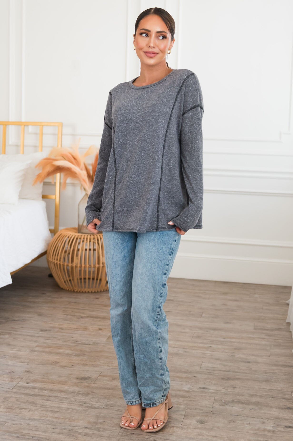 Give Yourself Grace Modest Terry Top Modest Dresses vendor-unknown