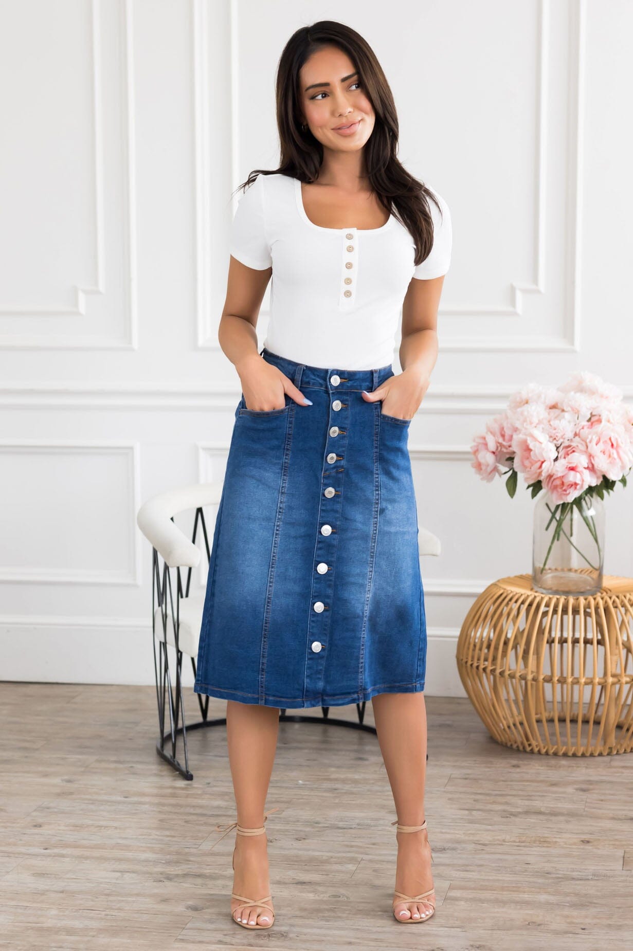 denim skirt dress Out For More Denim Skirt
