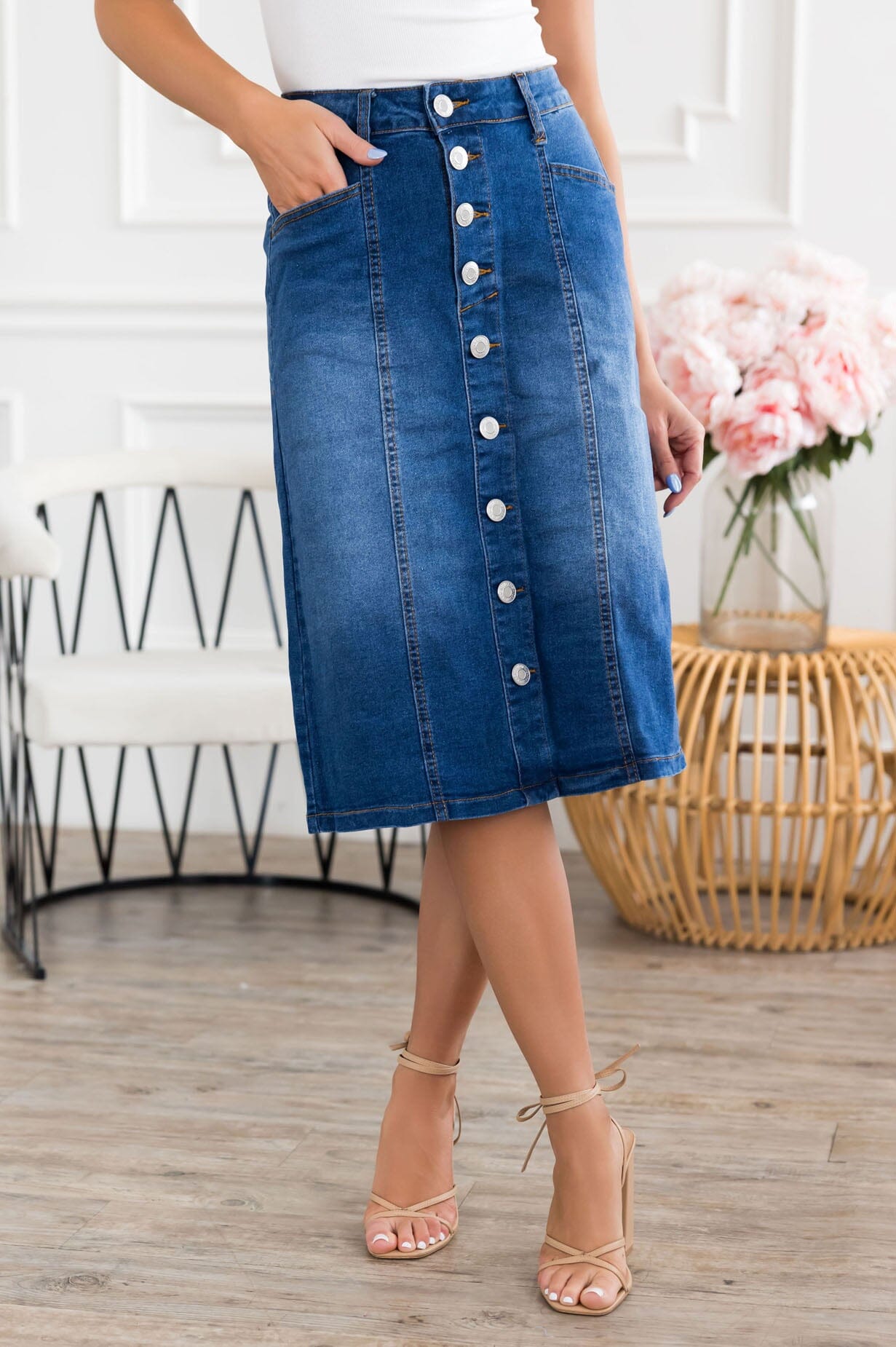 Out For More Denim Skirt Modest Dresses vendor-unknown